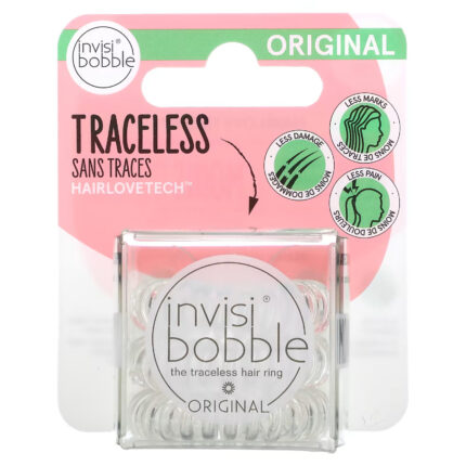 Invisibobble, Original, бесследное кольцо для волос, черный, 3 шт. В упаковке