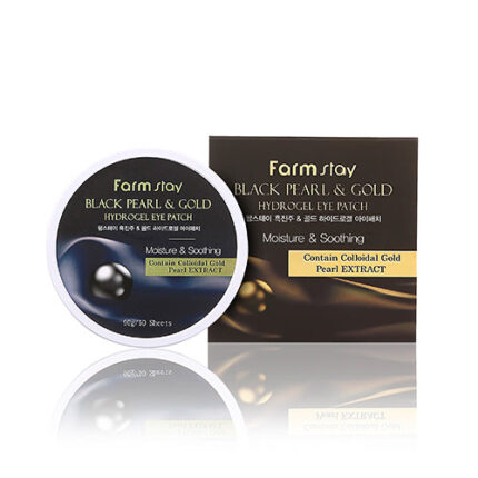 Farm Stay Black Pearl & Gold Hydrogel Eye Patch Гидрогелевые патчи для глаз с черным жемчугом и золотом 60шт.