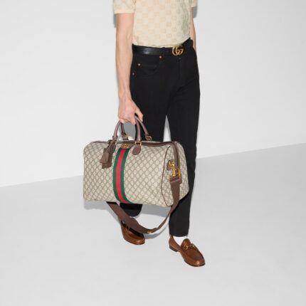 Сумка-тоут GUCCI Ophidia small GG tote, коричневый