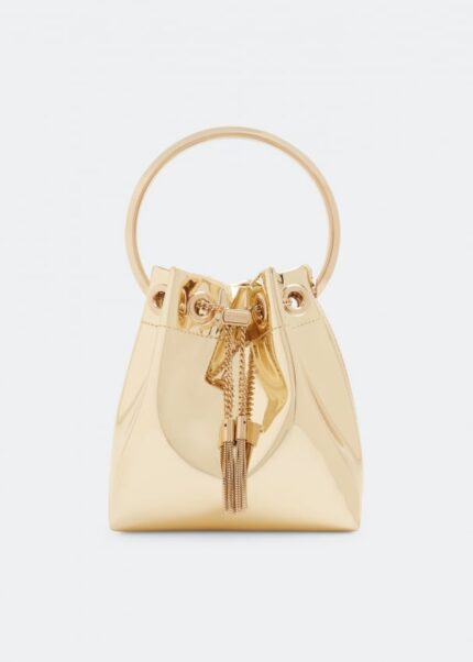 Сумка JIMMY CHOO Bon Bon bucket bag, серебряный