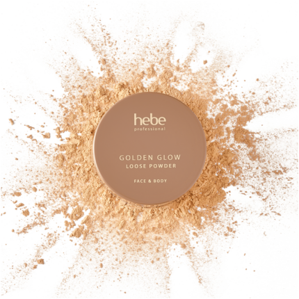 Осветляющая рассыпчатая пудра для лица и тела с эффектом сияния Hebe Professional Golden Glow Face & Body Powder, 10 гр