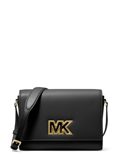 Большой кошелек Jet Set Travel из сафьяновой кожи с молнией на четверть Michael Kors, черный