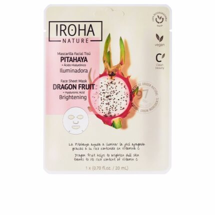 Маска для лица Mascarilla facial tisú iluminadora con pitahaya Iroha nature, 1 шт