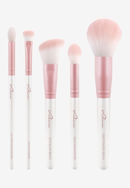 Набор кистей Daily Essentials Brush Set Candy Luvia Cosmetics, цвет pearl white/candy pink