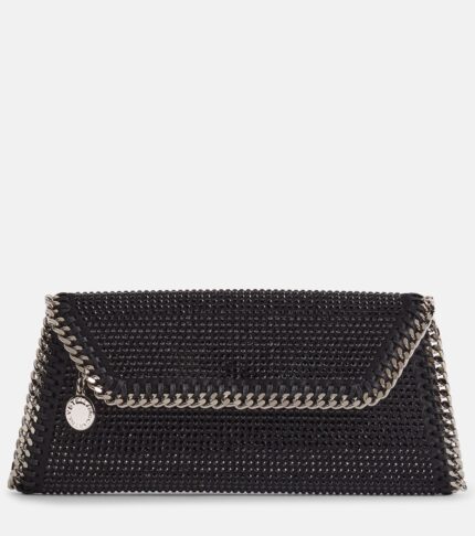 Декорированный клатч Falabella Stella McCartney, черный