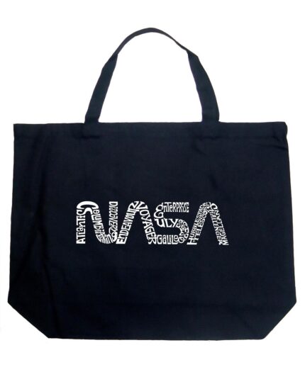 Nasa Worm — большая сумка-тоут Word Art LA Pop Art, черный