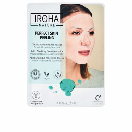 Маска для лица Mascarilla facial tisú peeling piel perfecta con ácido glicólico Iroha nature, 23 мл