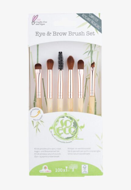 Набор кистей So Eco Eye Makeup Brush Set So Eco, цвет beige & gold