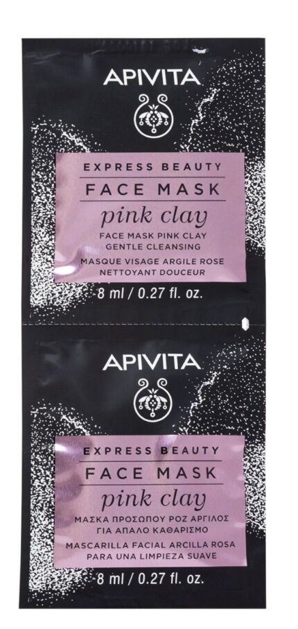 Apivita Express Beauty Pink Clay медицинская маска, 2 шт.