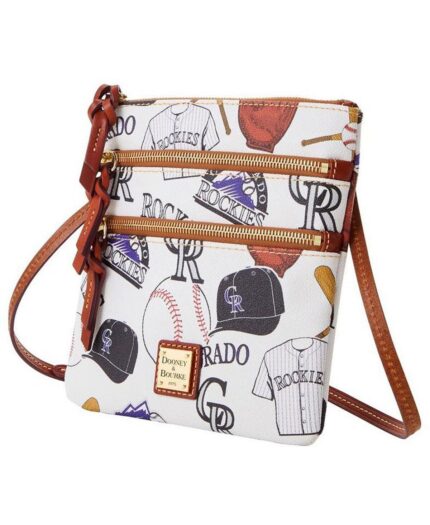 Женская сумка через плечо Colorado Rockies Game Day с тройной молнией Dooney & Bourke, белый