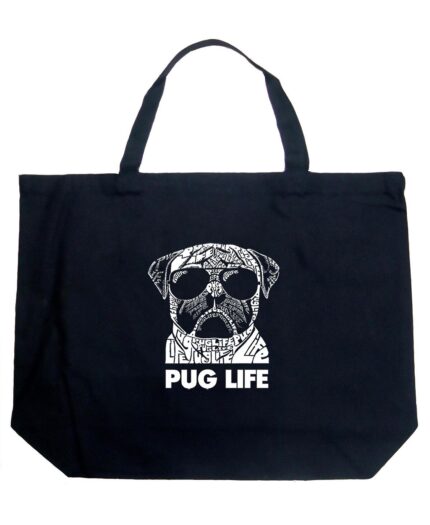 Pug Life — большая сумка-тоут Word Art LA Pop Art