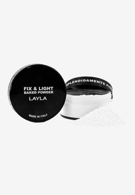 Пудра для лица Fix & Light Baked Powder Layla Cosmetics, цвет 1 white