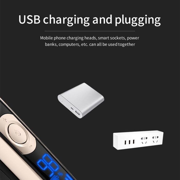 KONKA KZ-TJ18 Мужские бытовые USB-электрические машинки для стрижки волос Машинки для стрижки волос со светодиодным дисплеем