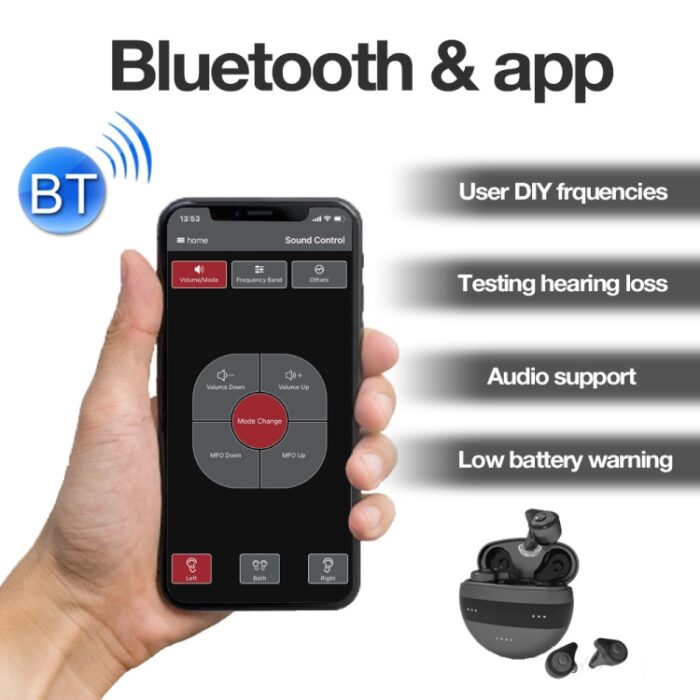 Усилитель звука слухового аппарата MELING D930 Bluetooth для пожилых людей с регулировкой APP