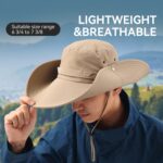 OZERO Summer Sun Shade Sunscreen Hat Outdoor Camping Breathable Large Brim Fisherman Hat