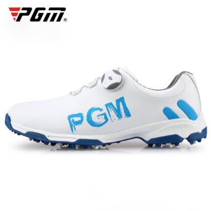 PGM Golf Кожаные кроссовки из микрофибры Дышащая нескользящая уличная спортивная обувь для детей (Цвет: Белый Розовый Размер: 37)